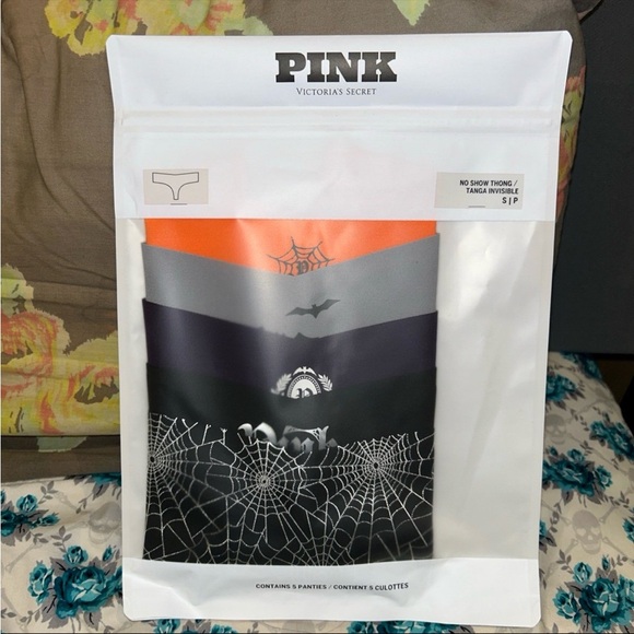 Victoria’s Secret PINK Halloween Seamless 5 Thong Pack - Picture 2 of 2